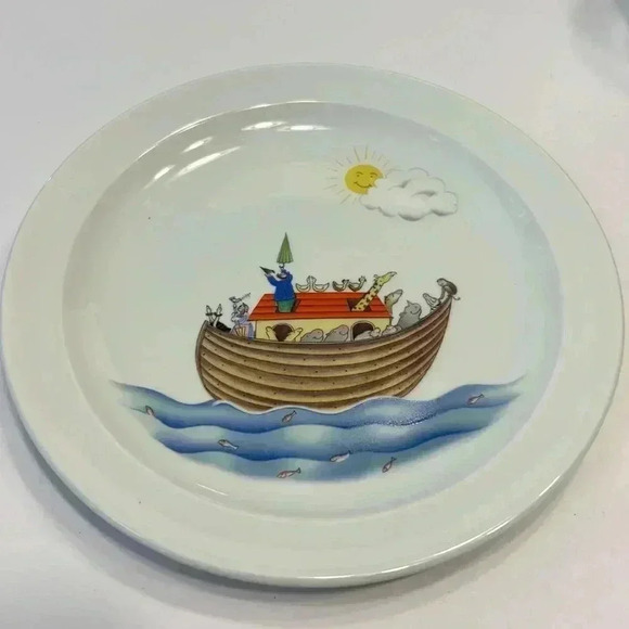 Royal Worcester Noah's Ark Child's Porcelain Dining Collection England Set 1983 - Picture 5 of 6